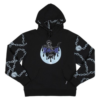 Bleach Soul Chain Long Sleeve Black Hooded Sweatshirt : Target