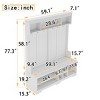 Modern Hall Tree with Storage Bench, 6 Hooks & Shoe Cubbies, 59"W x 77"H Entryway Coat Rack Organizer for Foyer Mudroom-3irtyhousy - 4 of 4