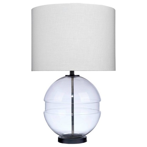 Benson Glass Table Lamp Black - Splendor Home: Contemporary Metal, Linen Shade, UL Listed, 31" Height - image 1 of 4