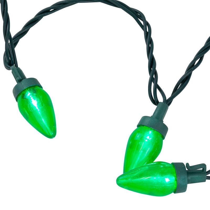 Northlight 25ct LED C7 Christmas Lights Green - 16' Green Wire, 5 of 7