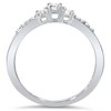 Pompeii3 1/3ct Three Stone Round Diamond Engagement Ring 14K White Gold - 3 of 4