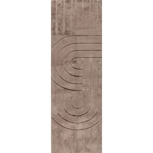 Nuloom Dawn Cozy Plush Modern Faux Rabbit Pet Friendly Premium Machine Washable Area Rug, Runner 2' 6" x 8', Brown - 1 of 4