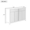 Wave Pattern Sideboard Buffet Cabinet with 2 Drawers and 4 Doors, Adjustable Shelves, Decorative Storage Cabinet for Entryway-Maison Boucle - 4 of 4