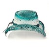 Western Express Straw Western Hat with Aqua Trim - 4 of 4