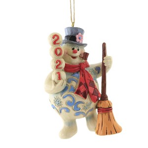 Jim Shore 4.25 In Frosty 2021 Dated Ornament Snowman Dated Tree Ornaments - 1 of 3