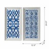 SEVOBAL Wall Art Set of 2 Blue White Hanging Sculptures Modern Abstract Decor for Living Room or Office, Multicolored, 25.6"*3.9"*14.2" - 2 of 4