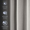 Awesome Home  Linen Blend Total Blackout Grommet Curtains Pair - 3 of 4