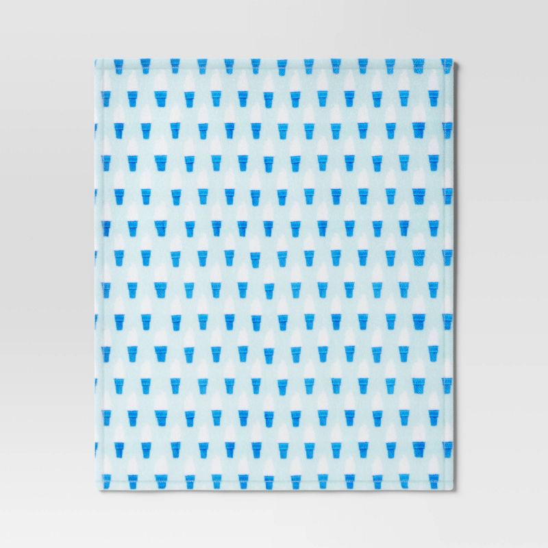 Ice Cream Printed Plush Throw Blanket Blue/White - Sun Squad&#8482;, 2 of 4