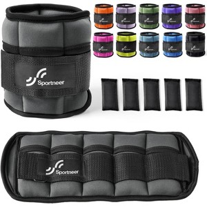 Adjustable Ankle Weights 1 Pair 2 4 6 8 10 Lbs Leg Weight Straps for Women Men - 1 of 4