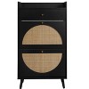 VYNXARIA Elegant Rattan Double Layer Shoe Cabinet - 3 of 4