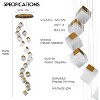 CityFurn 16/20-Light Cluster Chandelier Gold Ceiling Pendant with Alabaster Shades - 4 of 4