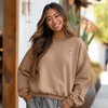 Dalix Heartly Ghost Embroidery Relaxed Crewneck Sweatshirt Soft Fleece Fit Lounge Womens - 3 of 4