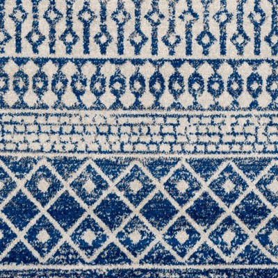 Elaziz Blue Geometric Patterned 2' x 3' Area Rug