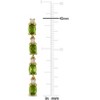 EVERLY JEWELRY | Yellow Plated Sterling Silver 4 1/3CT TGW Peridot and White Topaz Drop Earrings - 2 of 4