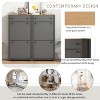 Whisen Modern Style Free Standing Shoe Storage Shoe Cabinet Set with Adjustable Panel and 4 Flip Drawers - 3 of 4