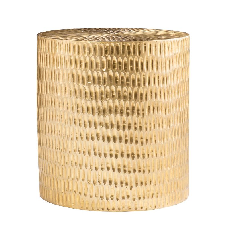 Stawain Round Accent Table Gold - Aiden Lane, 5 of 9