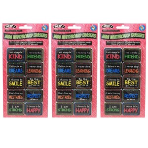 Ashley Productions Non-Magnetic Mini Whiteboard Erasers, Character Building, 10 Per Pack, 3 Packs - 1 of 1