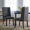 NicBex 2pc Dining Chair with Tufted Button Backrest Modern Upholstered Dining Room Side Chair with Wood Legs - 2 of 4