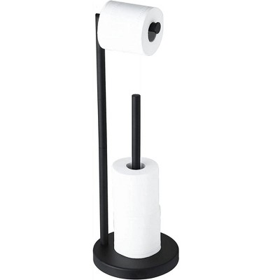 Marmolux Toilet Paper Holder - Versatile Free Standing Toilet Paper Holder and Dispenser with Elegant Toilet Paper Stands, Matte black