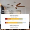 Siljoy 52-in Nickel Ceiling Fan with LED Light and Remote Control Include (5 Blades) For Bedroom Living Room and kitchen - 2 of 4
