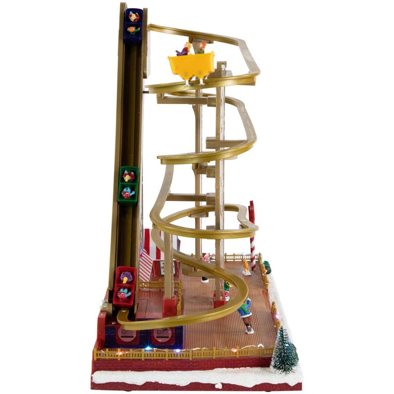 Northlight 16.75" Animated and Musical Carnival Roller Coaster LED Lighted Christmas Village Display, 4 of 5