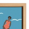 18" x 24" Sylvie Swimmers Framed Canvas by Queenbe Monyei Natural - Kate & Laurel All Things Decor - 3 of 4