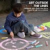 Joyfy 12 Pack Dustless Sidewalk Chalk for Kids – Non-Toxic, Washable, 12 Colors with Holder – Outdoor & School Art Supplies - 3 of 4