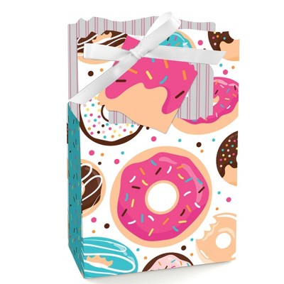 Big Dot of Happiness Donut Worry, Let's Party - Doughnut Party Favor Boxes - Set of 12