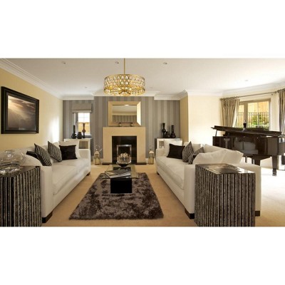 Heirloom Brass and Crystal 8-Light Chandelier
