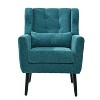 Dexmalle Mid-century Accent Chair Chenille Reading Armchair with Lumbar Pillow - 3 of 4