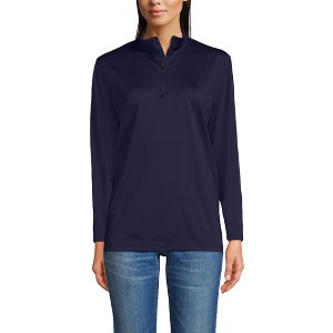 Lands' End Unisex Rapid Dry Quarter Zip Pullover - 1 of 4