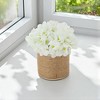 Unique Bargains Artificial Plants Hydrangea Plastic 3.54"x3.54"x5.51" 1 Pcs - 2 of 4