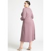 ELOQUII Women's Plus Size Ponte Twist Detail Dress - 3 of 4