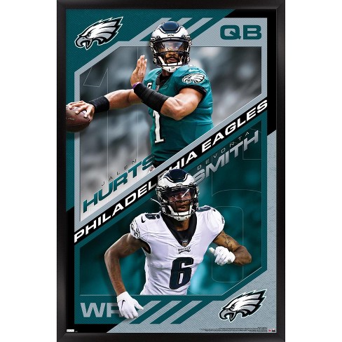 Trends International Nfl Philadelphia Eagles - Devonta Smith 22 Framed Wall  Poster Prints Black Framed Version 22.375 X 34 : Target