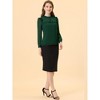 INSPIRE CHIC Women's Swiss Dots Long Sleeve Ruffled Work Office Chiffon Blouse - 3 of 4