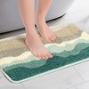Unique Bargains Bathroom Soft Tub Shower Wavy Stripes Non-Slip Absorbent Bath Mat 1 Pc - 2 of 4