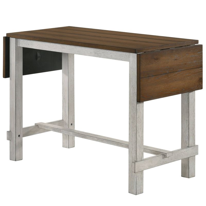 71&#34; Shipway Counter Height Table with Drop Leaf Antique Light Oak/Antique White - HOMES: Inside + Out, 6 of 11