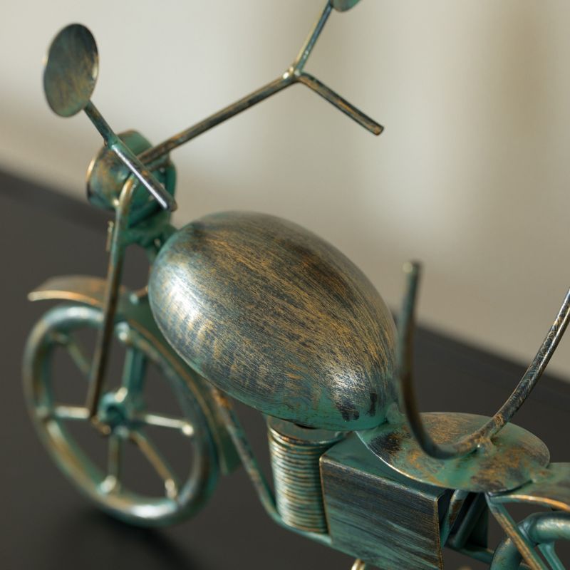 Vintiquewise Metal Figurine Motorcycle Shaped Vintage Wine Single Bottle Holder Stand Rack, 5 of 8