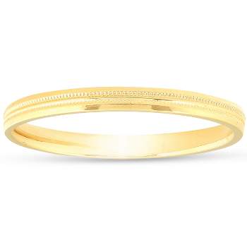 Pompeii3 2mm Dome High Polished Wedding Band 10k Yellow Gold : Target
