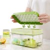 LunaLulinlk Freezer Ice Tray with Lid, Makes 64 Ice Cubes, Includes 2 Ice Trays, Ice Box, Ice Scoop and Lid, BPA Free, Green - 2 of 4