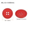 Unique Bargains Resin Craft Snap Round Flat 4-Hole Sewing Buttons 50 Pcs - 2 of 4