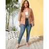 Coolmee Women Plus Size Blazers Business Casual Long Sleeve Open Front Work Office Suit Jackets Trendy Clothes with Pockets - 4 of 4