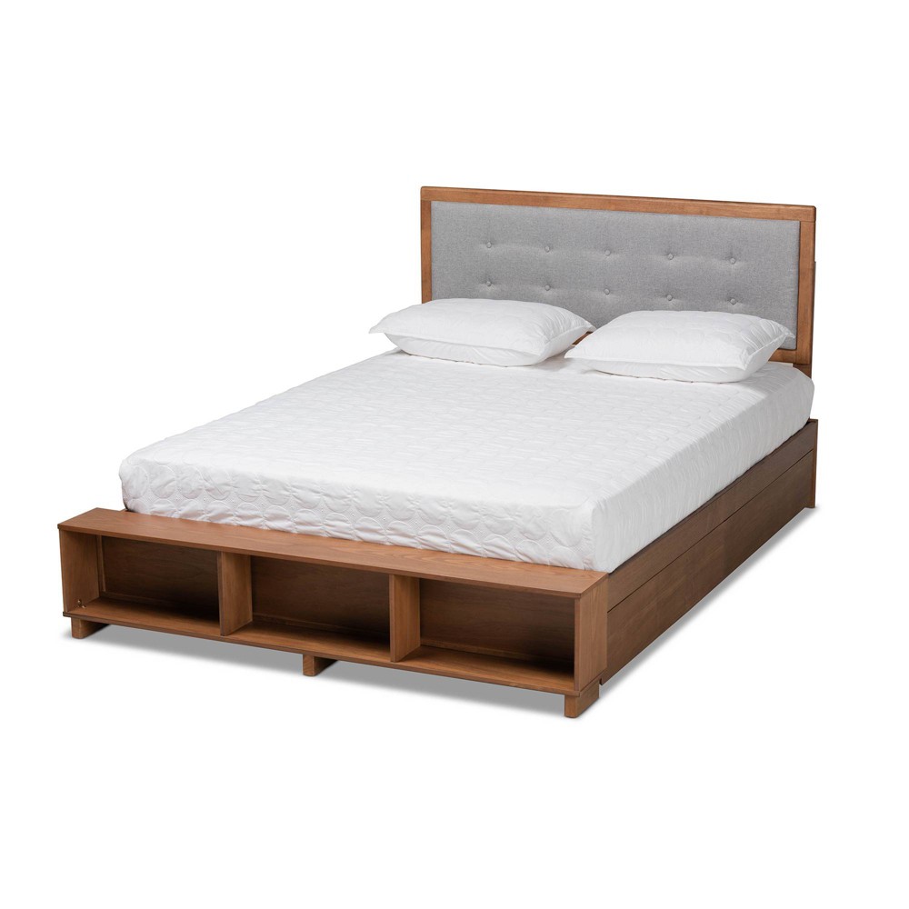 Photos - Bed Frame Full 4 Drawer Cosma Transitional Wood Platform Storage Bed Walnut/Brown 