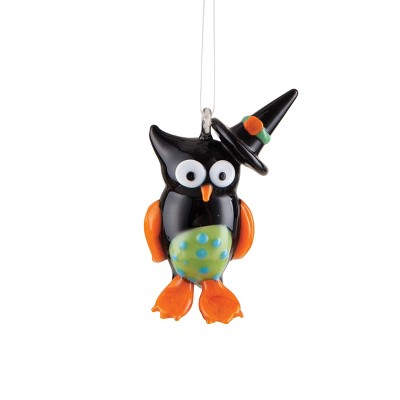 Gallerie II Art Glass Spooky Owl Ornament