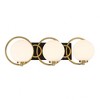 Savoy House Alhambra 3 - Light Vanity in  Matte Black/Warm Brass - 2 of 3