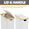 Toilet Paper Organizer with Lid, Holds 24 Regular Rolls or 18 Mega Rolls, Slim Bathroom Organizer - 4 of 4