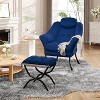 Garvee Lazy Chair with Ottoman, Ergonomic Lounge Armchair with Foldable Footrest and Removable Cover, Modern Small Space Chair - 4 of 4