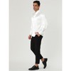 Lars Amadeus Men's Satin Point Collar Long Sleeve Button Down Dress Shirts - 4 of 4