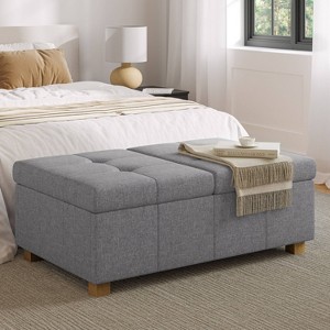 Yves Double Opening Oversized Storage Ottoman - CorLiving - 1 of 4
