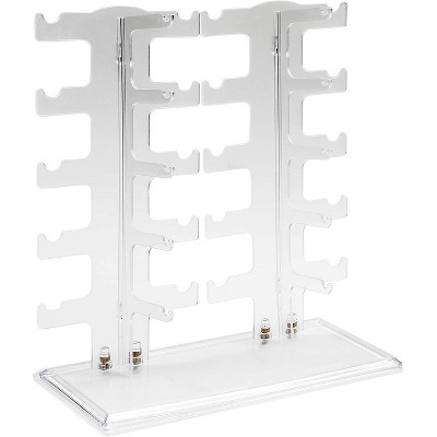 Okuna Outpost Clear Plastic Sunglasses Display Stand for 10 Pairs of Eyewear (12.5 x 5 x 12.2 in)